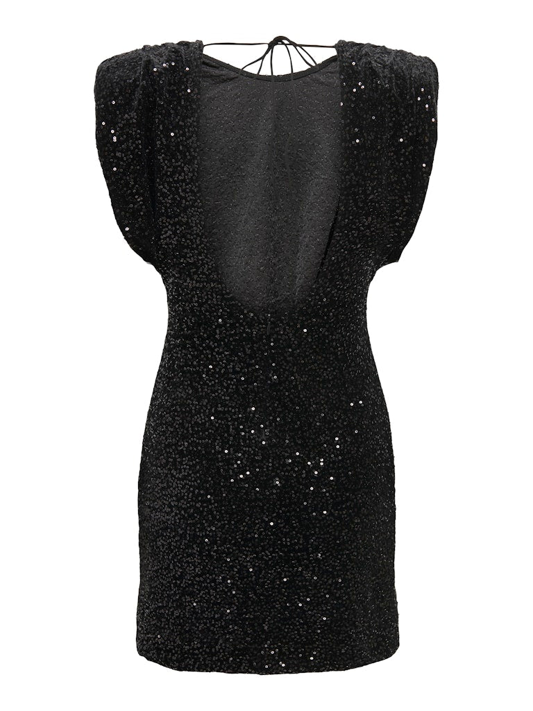 STUVISTA Velvet Sequin Short Dress - Sort (PRE-ORDER)
